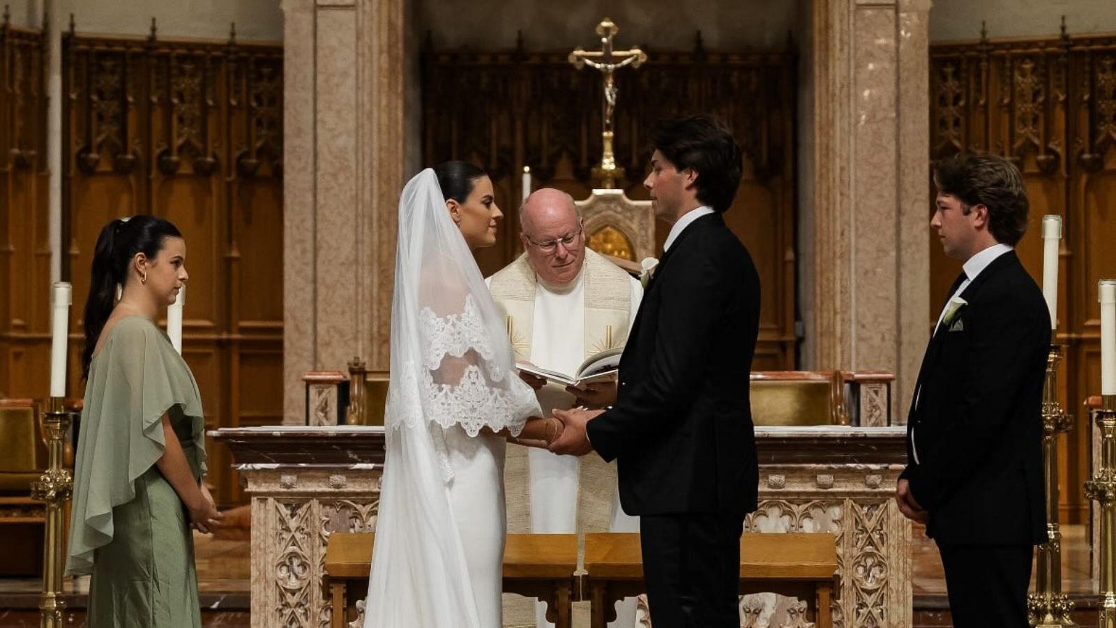 Owen Power ties the knot with partner Victoria in the offseason