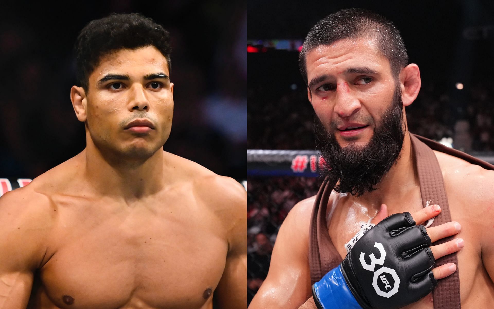 UFC icon believes Khamzat Chimaev (right) caused Paulo Costa