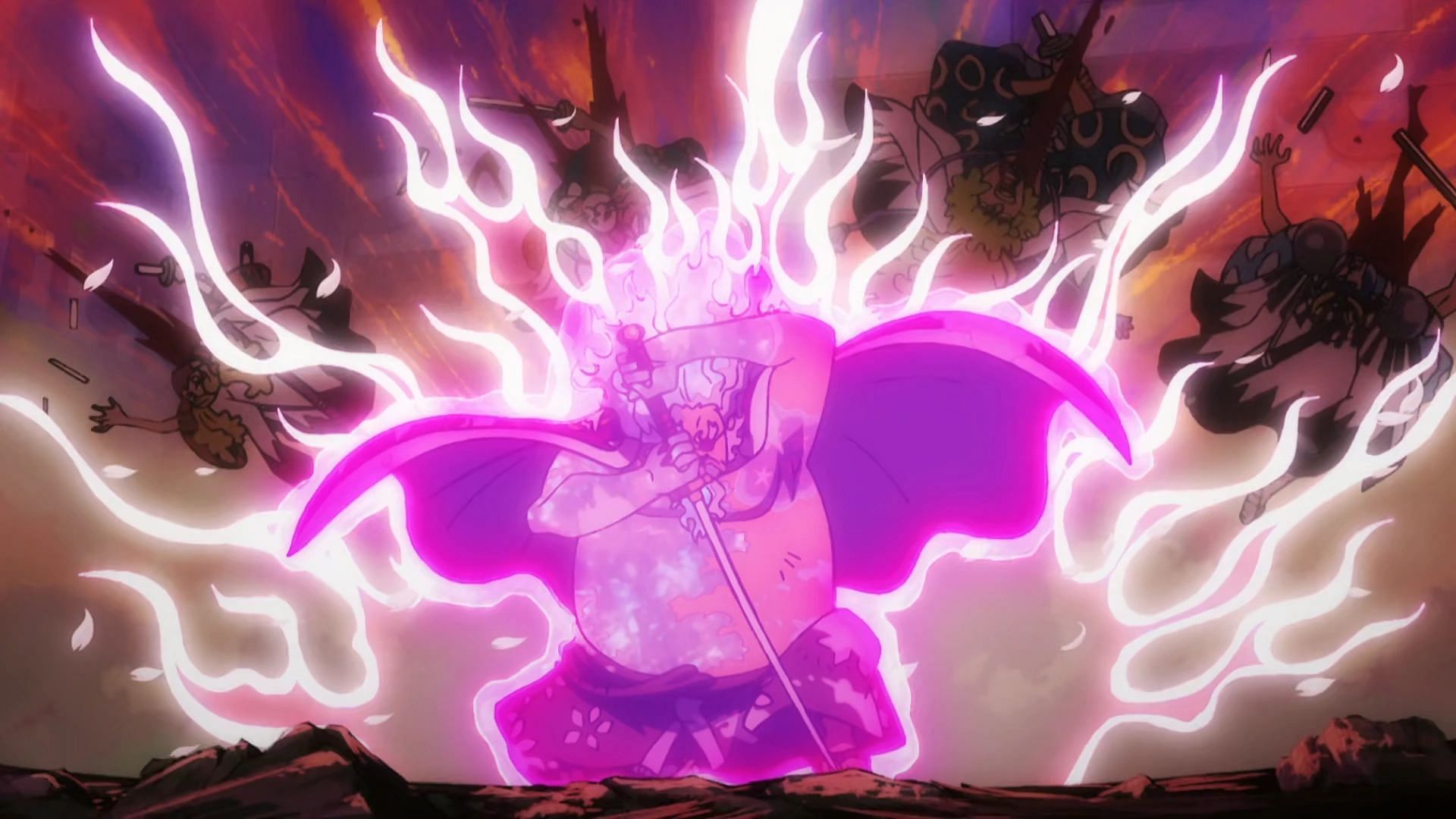 Hyogoro&#039;s One Sword Style as seen in One Piece (Image via Toei Animation)