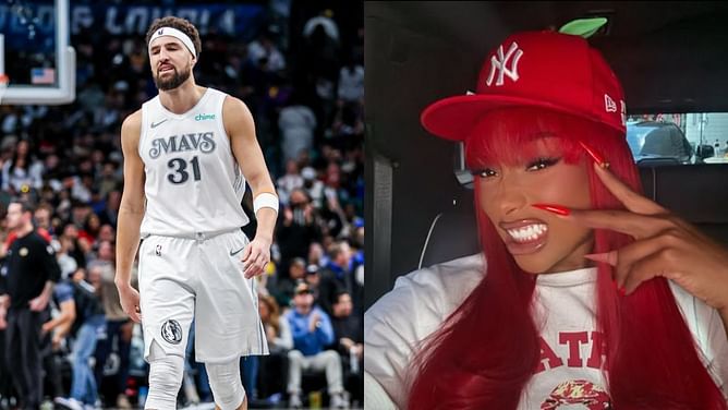 Klay Thompson and Megan Thee Stallion hard launch on red carpet debut rocking stunning all-black look