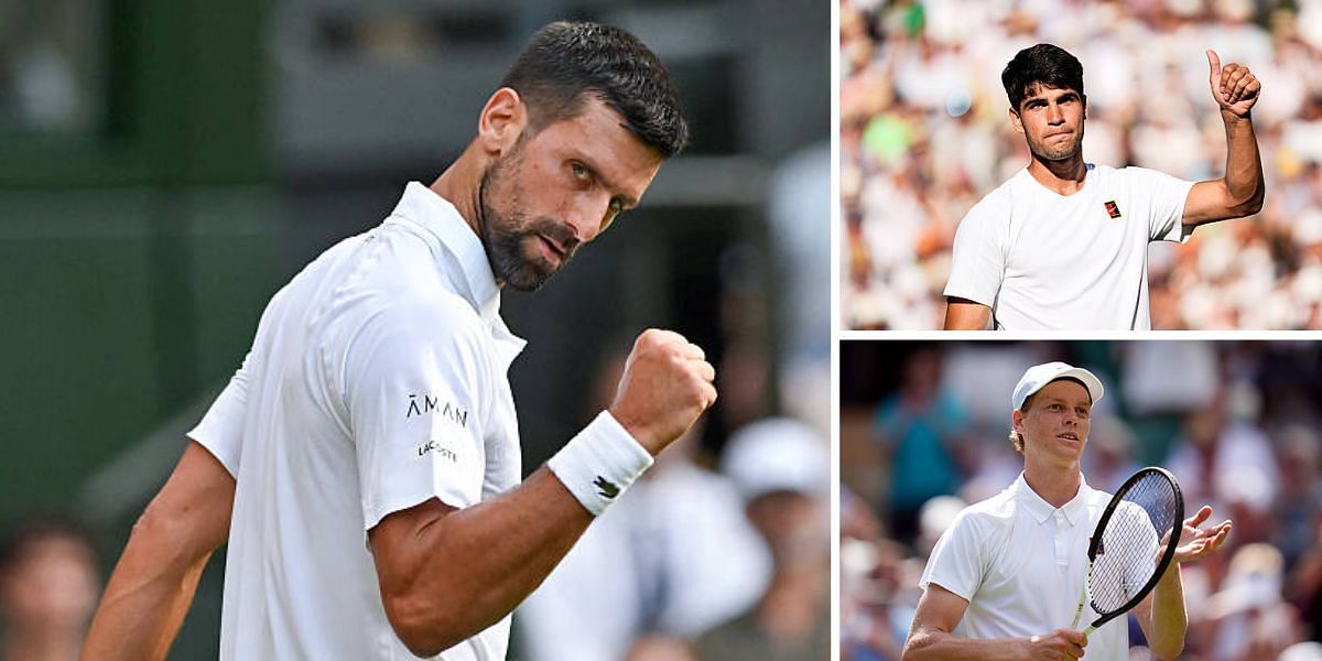 Novak Djokovic compared to Carlos Alcaraz and Jannik Sinner - Image Source: Getty