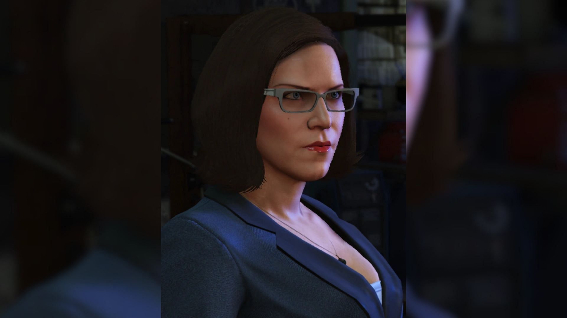 Molly tries to boss around the Grand Theft Auto 5 protagonists (Image via Rockstar Games)