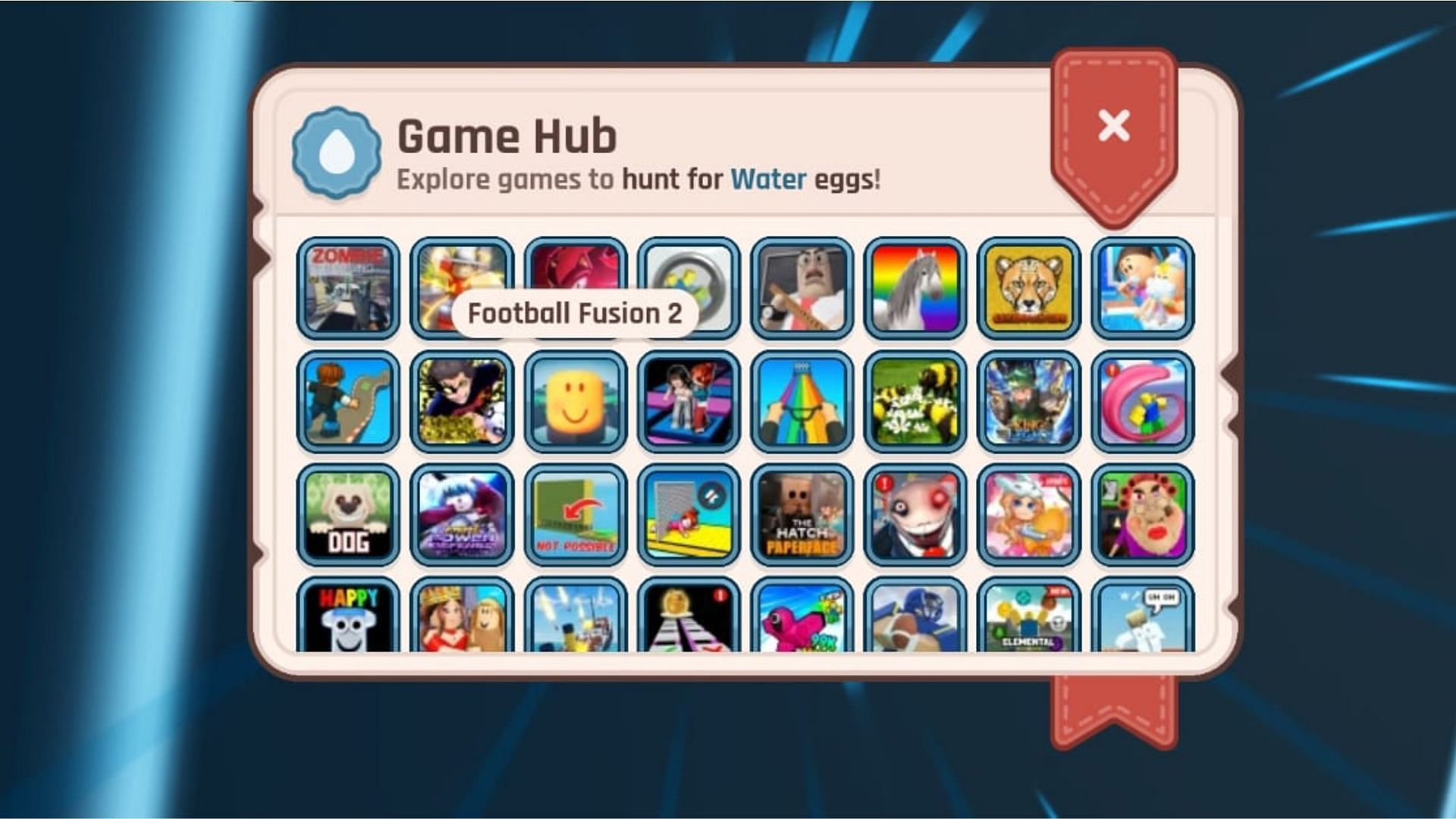 Games that give Water eggs (Image via Roblox)