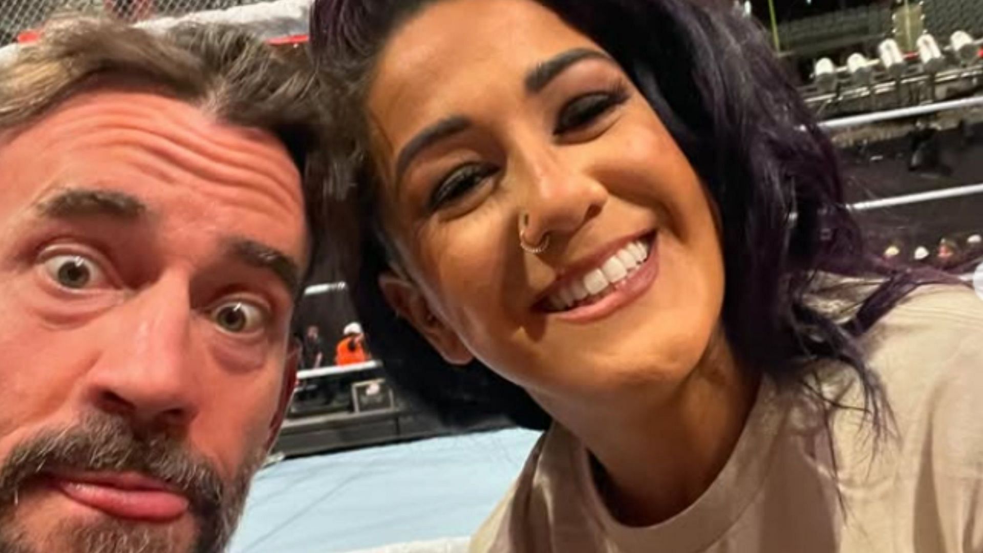 RAW superstars CM Punk and Bayley (Photo credit: CM Punk on IG)