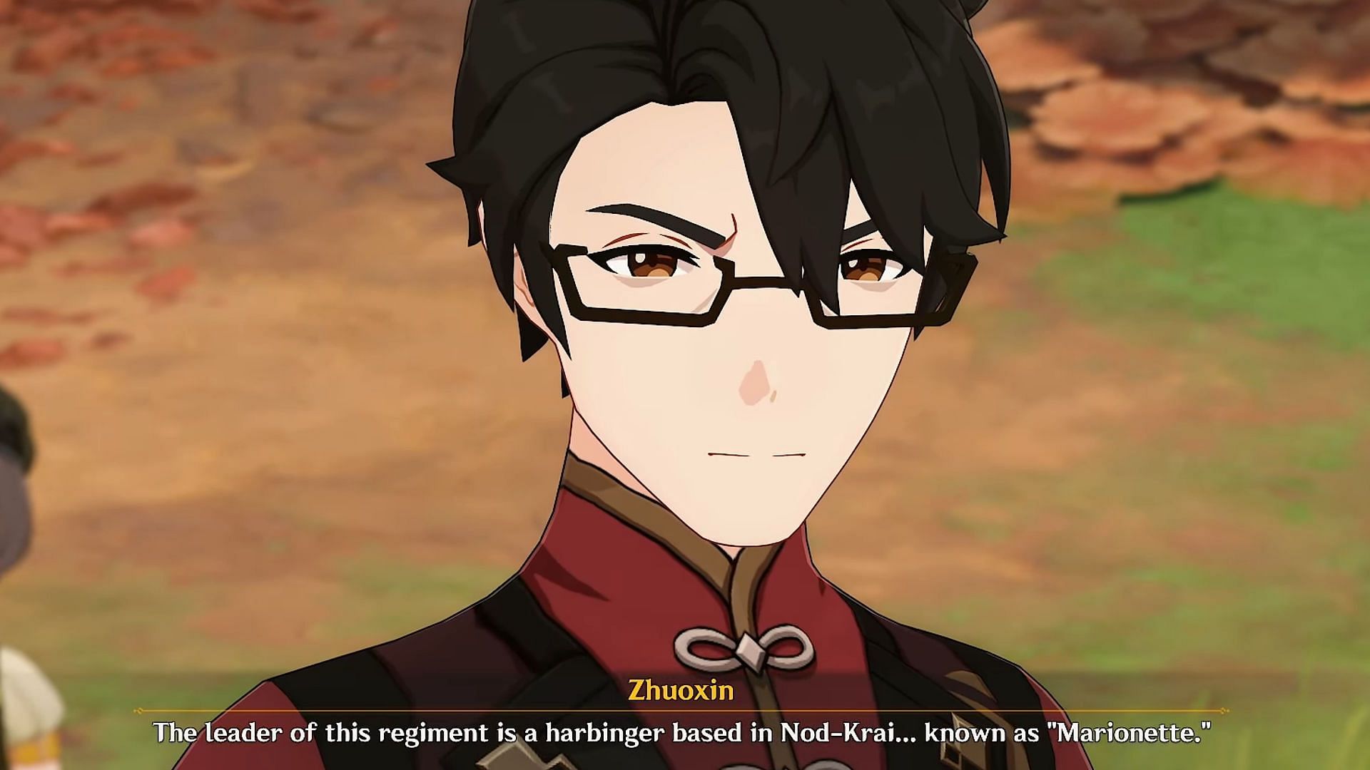 Zhuoxin informs them about the regiment&#039;s leader being Marionette (Sandrone) (Image via HoYoverse)