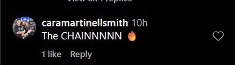 Cara Martinell Smith, wife of Will Smith, commented on Meghan Murphy&#039;s post.(via Instagram)