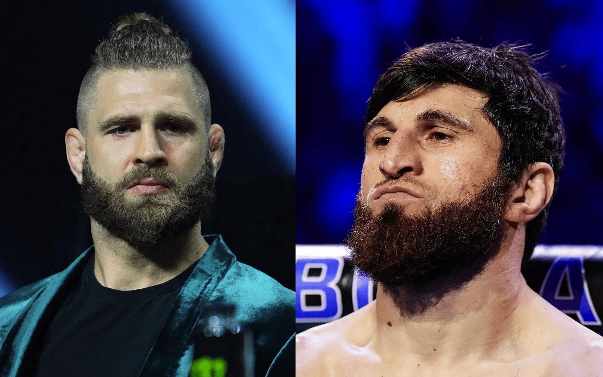 Jiri Prochazka (left) claps back at Magomed Ankalaev (right). [Images courtesy: Getty]