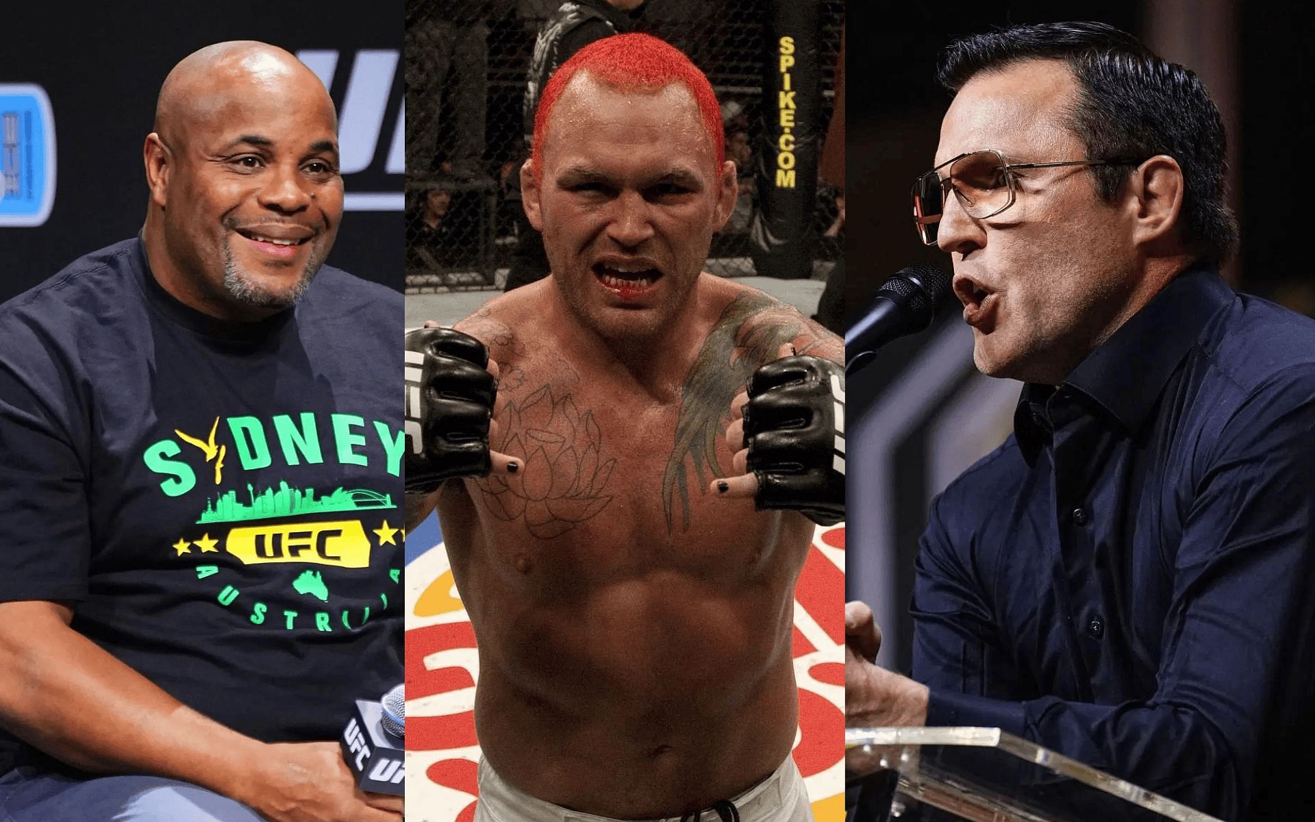 Daniel Comier (left), Chris Leben (middle), and Chael Sonnen (right) has the same name on mind as the hardest hitter in UFC. [Images courtesy: Getty]