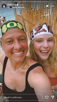 Screenshot of Carey's Instagram story (@jadecarey/ig)