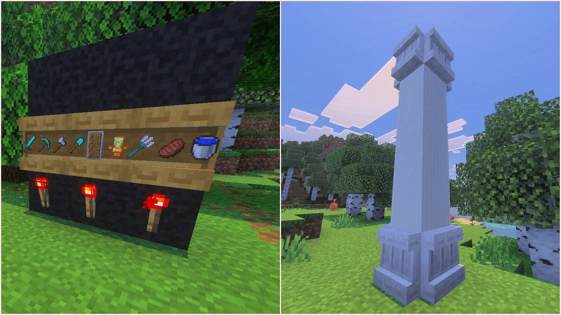 Shelf are interesting new upcoming blocks in Minecraft (Image via Sportskeeda Gaming || Mojang Studios)