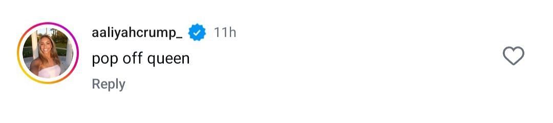 Crump&#039;s IG comment