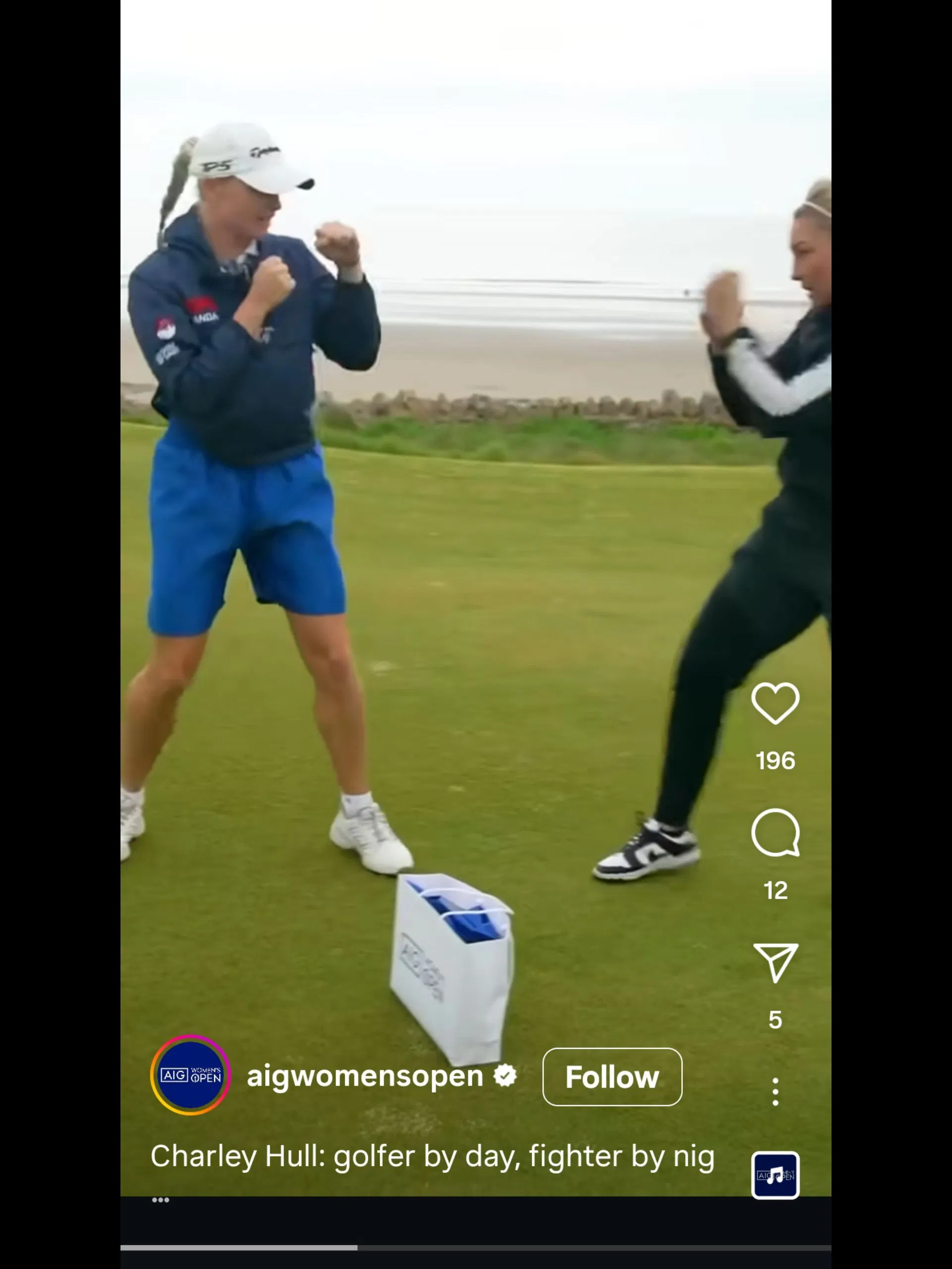 Screenshot from AIG Women&#039;s Open&#039;s video on Hull and Price