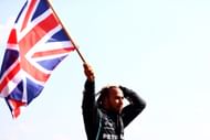 Lewis Hamilton after winning the 2021 British Grand Prix - Source: Getty
