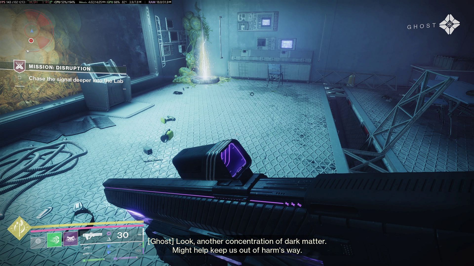 Use the opening beside Matterspark to reach the boss arena (Image via Bungie)