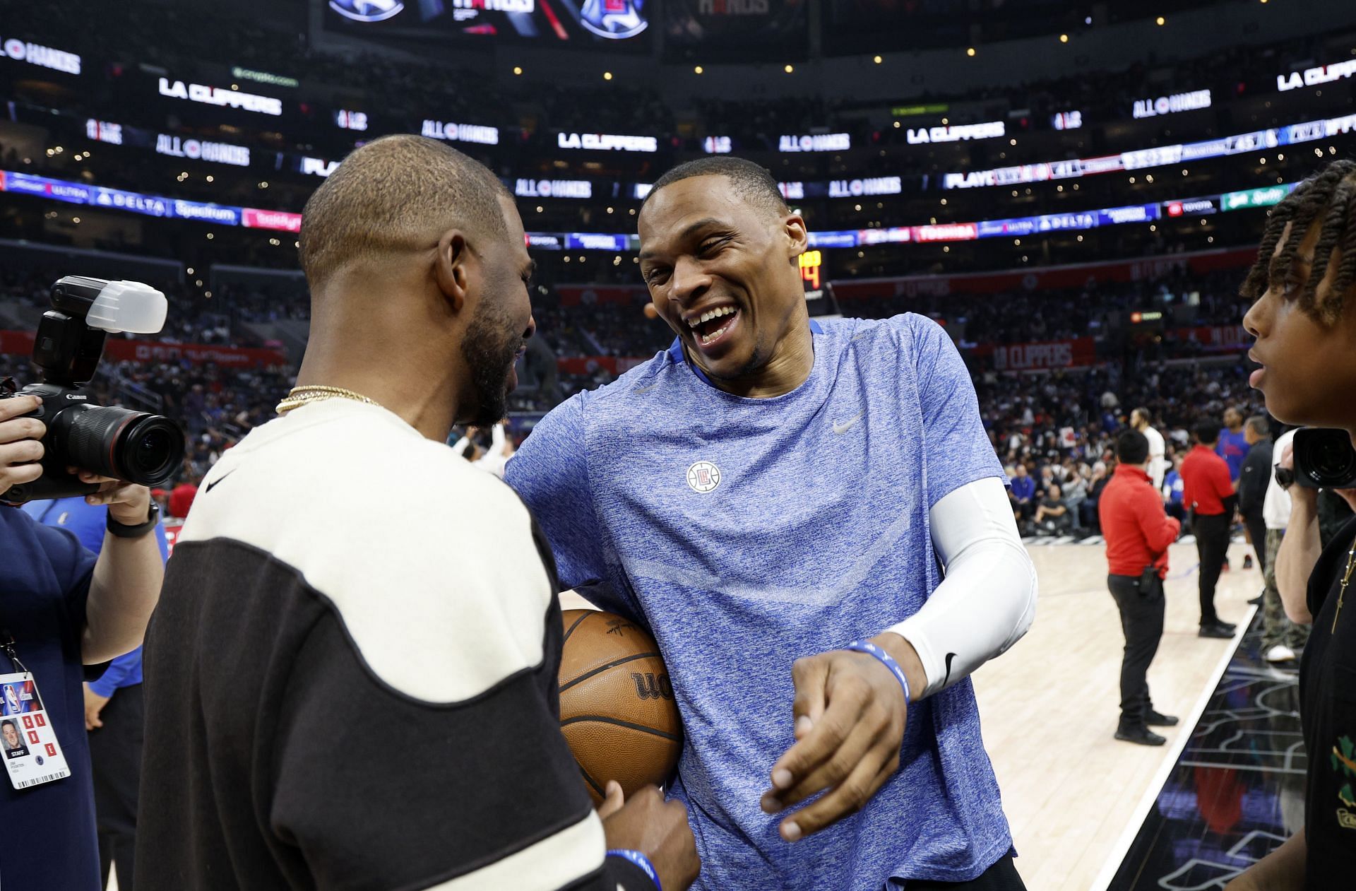 Celebrities At The Los Angeles Clippers Game - Source: Getty