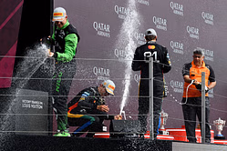 Watch: An awkward moment surfaces online as McLaren duo Lando Norris and Oscar Piastri seemingly ignore Nico Hulkenberg in the podium celebrations