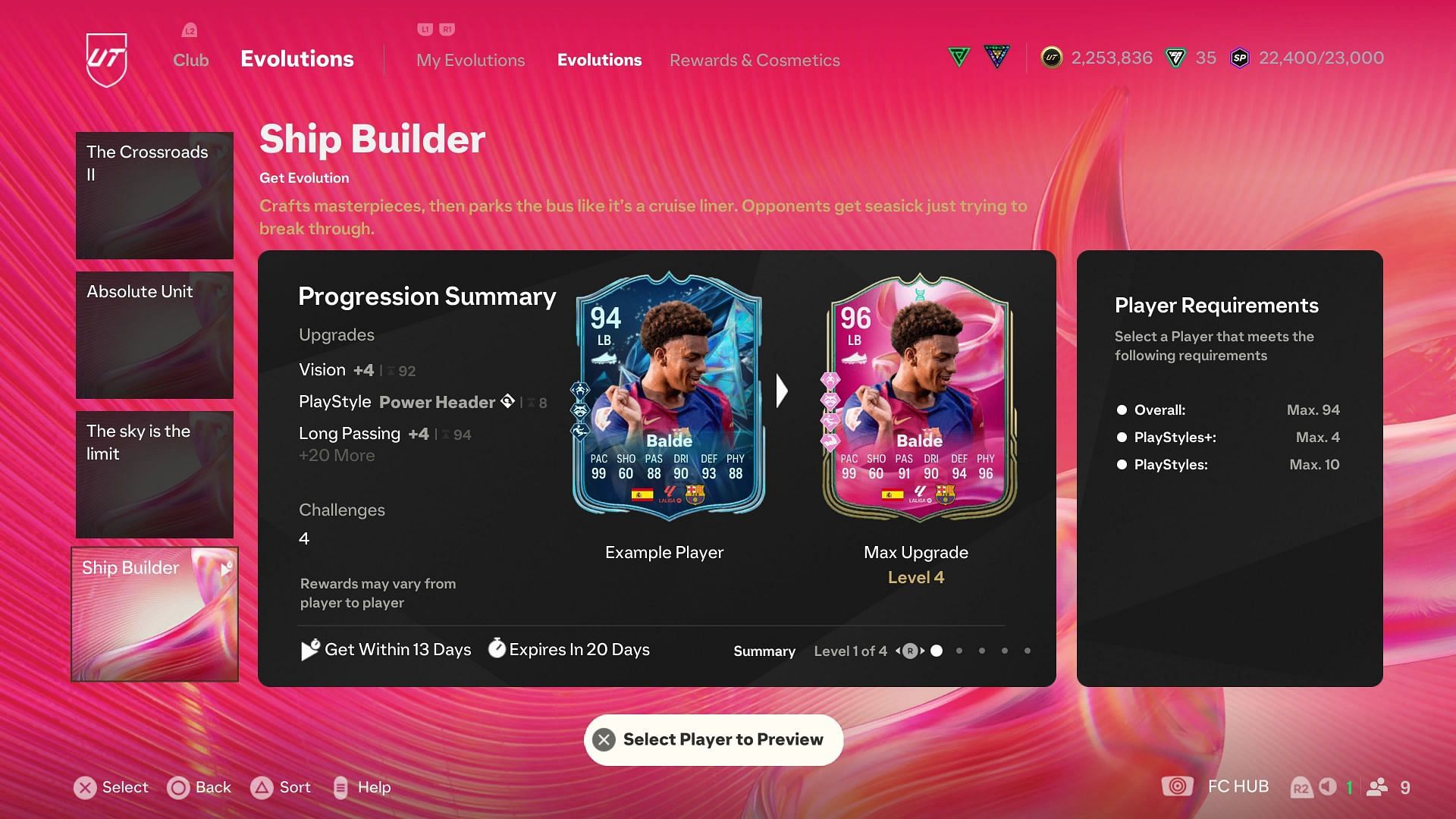The requirements (Image via EA Sports)
