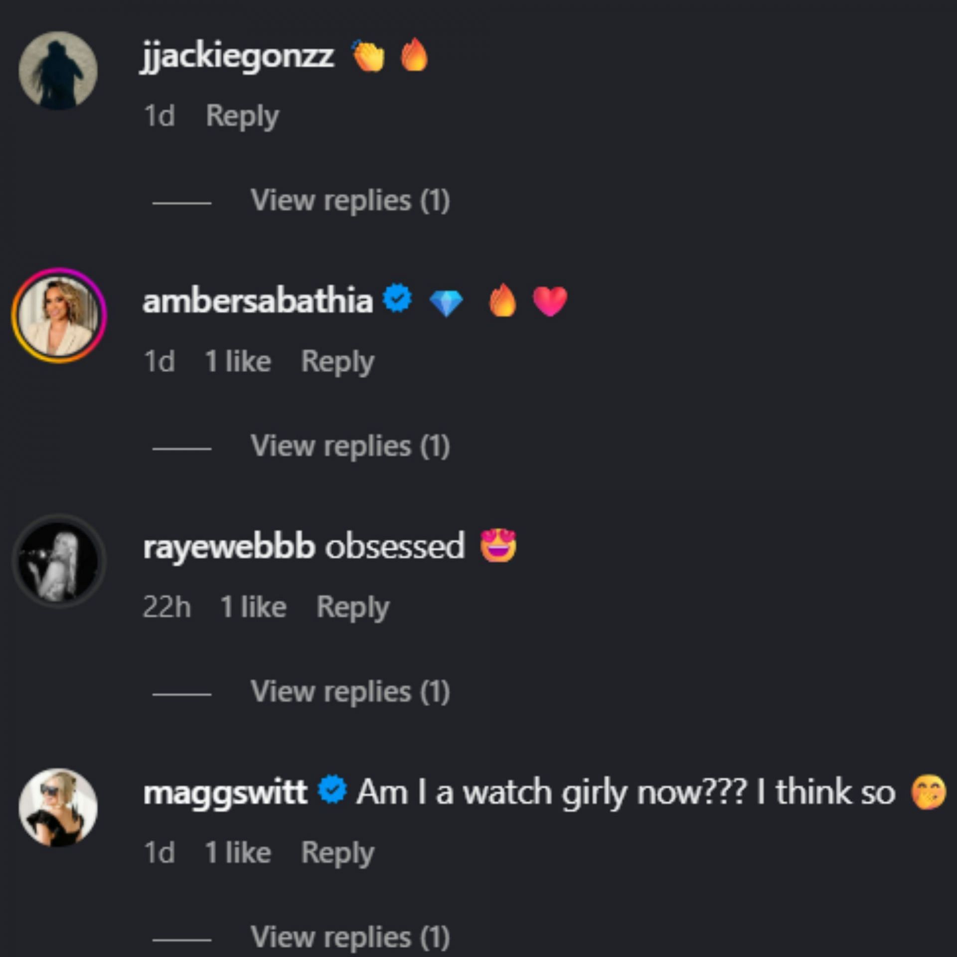 Screenshot of comments [Source: Instagram/happyjewelers]
