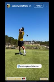 Screenshot taken from Kim's Instagram story / IG: @anthonykimofficial