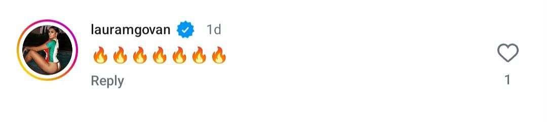Govan&#039;s IG comment (Source: @sierracanyonbb/Instagram)