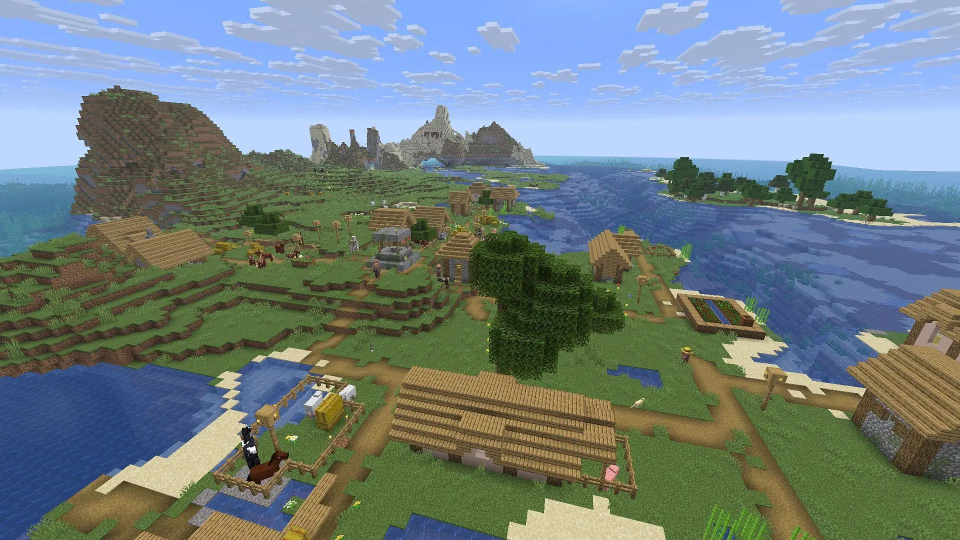 An unusual island (Image via Mojang)