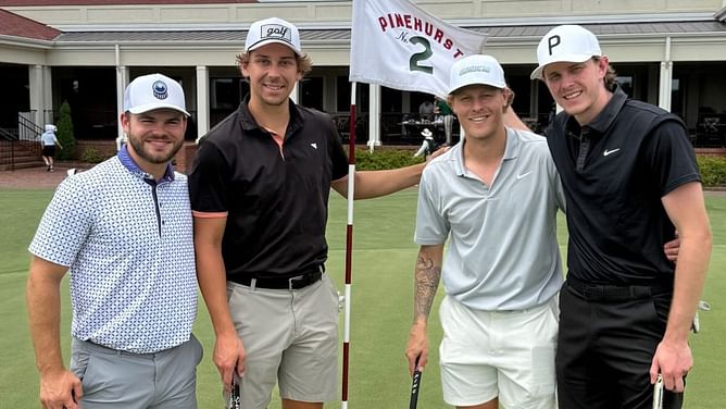 Caps' Dylan Strome links up with Alex DeBrincat, Adam Boqvist and Mackenzie Entwistle on golf course