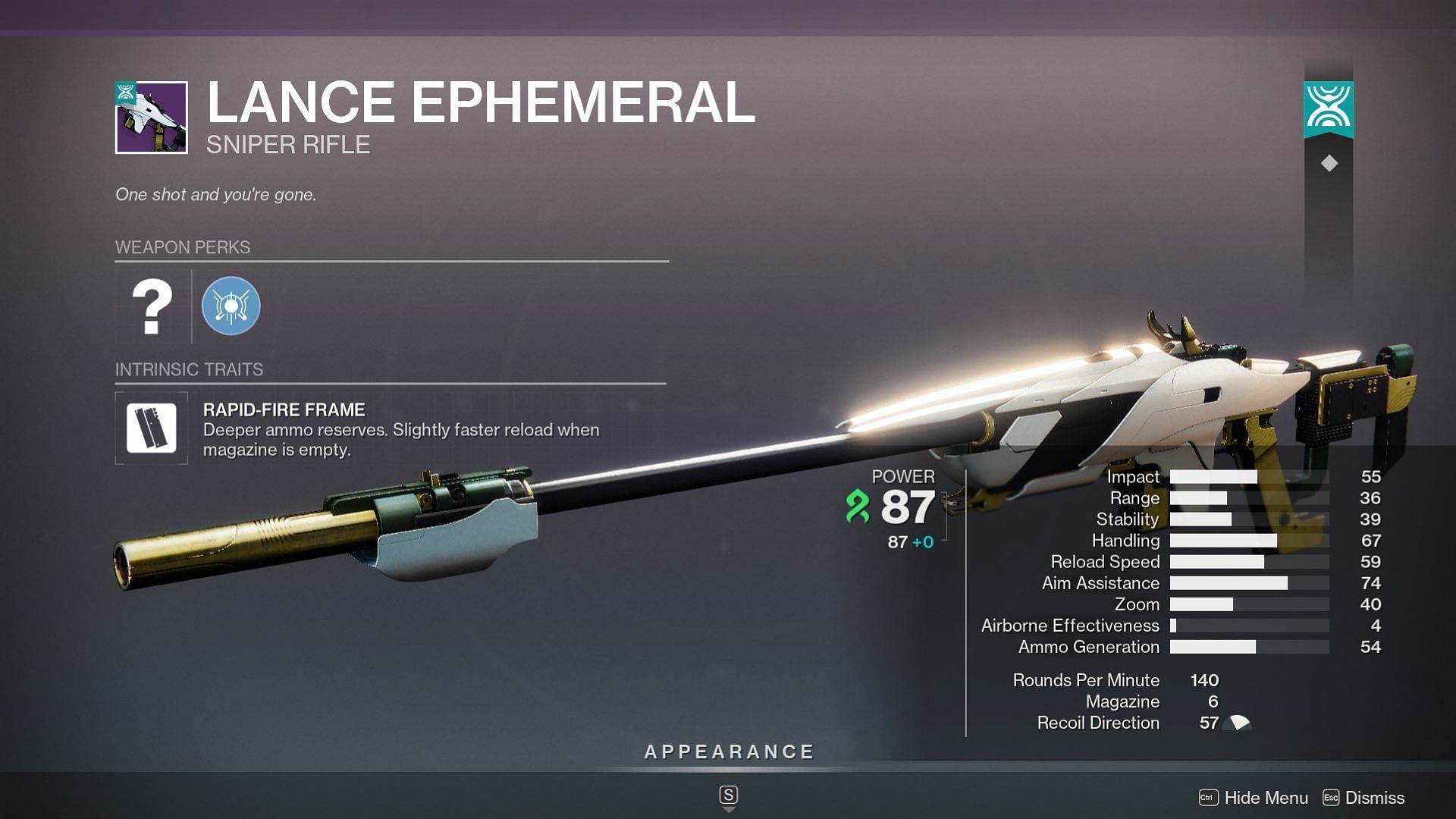 Lance Ephemeral (Image via Twitter @harryy2533 || Bungie)