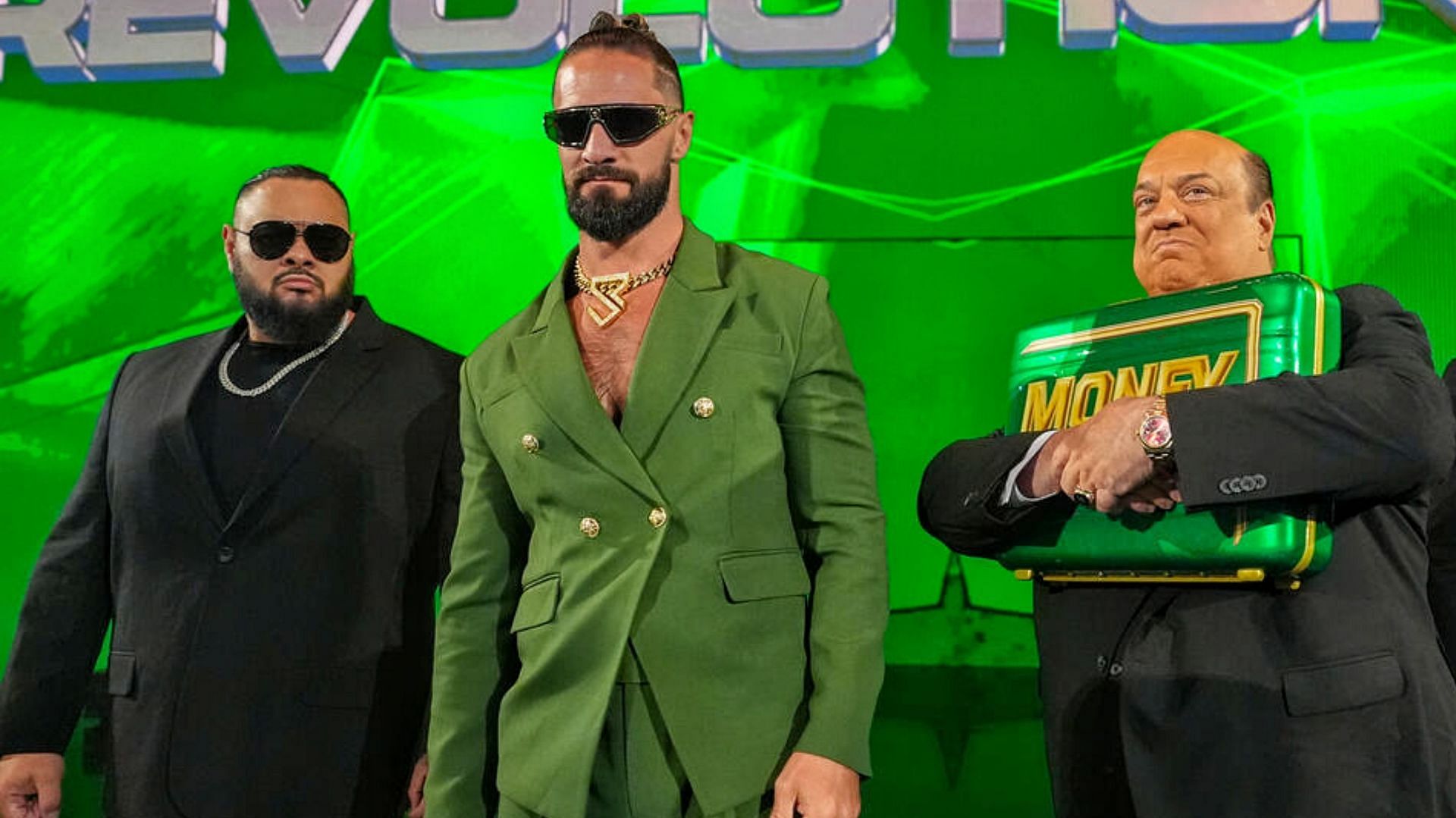 Seth Rollins, Bron Breakker and Paul Heyman