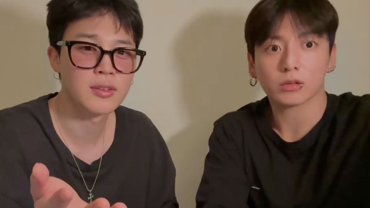 “Its what brothers do”- Internet reacts as BTS’ Jimin & Jungkook imitating Taehyung’s Tata Mic face during Weverse live triggers intense reactions
