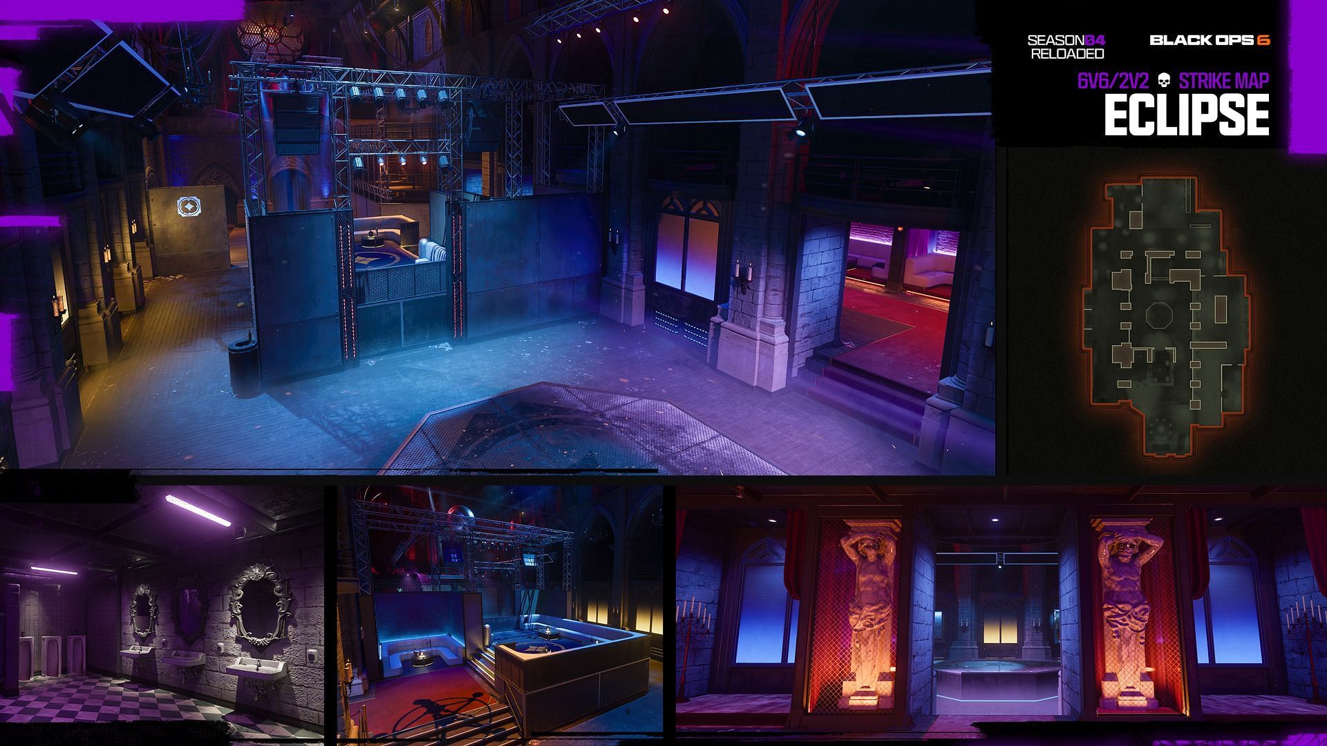 Eclipse map layout for Black Ops 6 (Image via Activision)