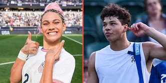 Ben Shelton's soccer star girlfriend Trinity Rodman shows support as American takes a jab at Wimbledon match suspension controversy
