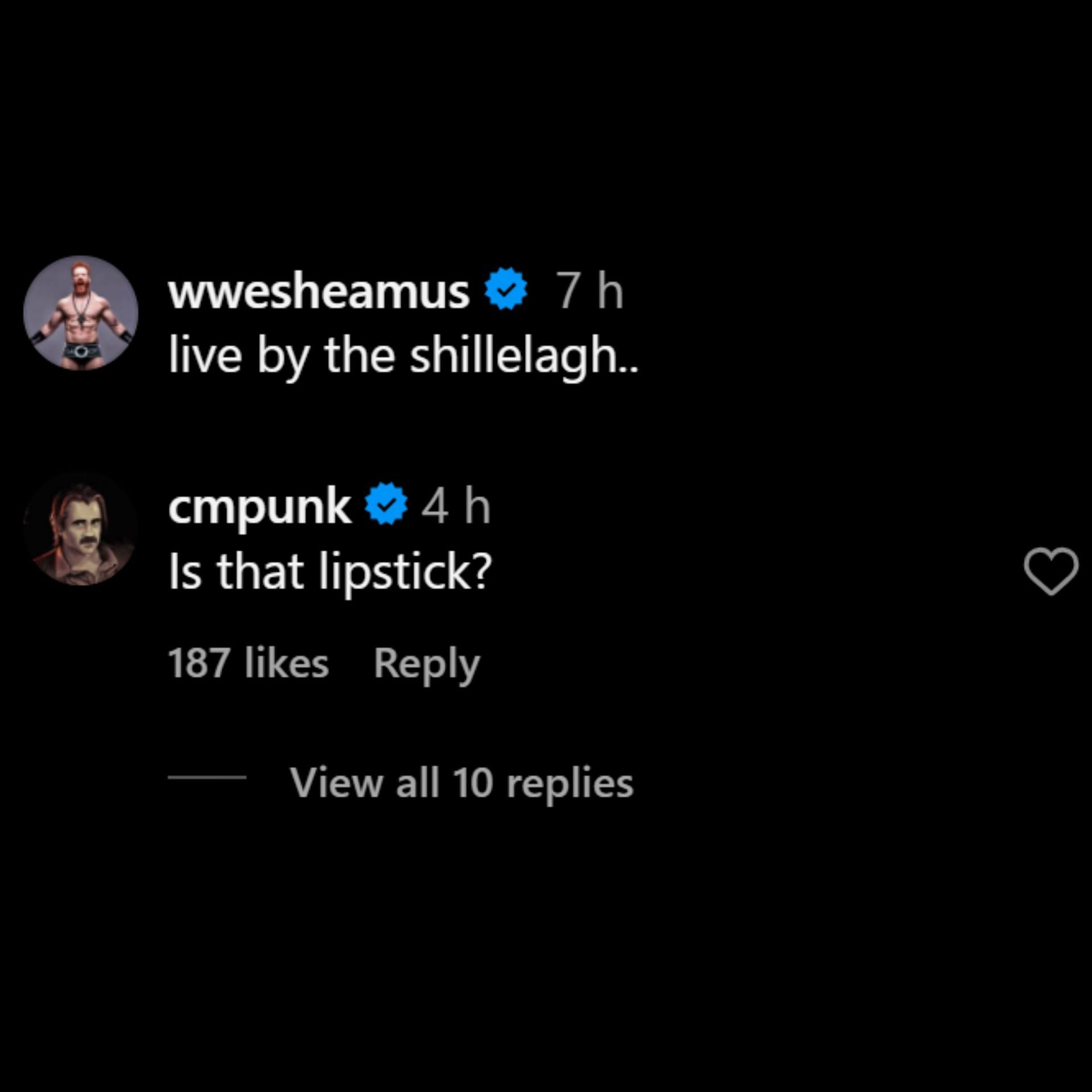 CM Punk jokes about Sheamus&#039; injury. (Picture credits: The Celtic Warrior&#039;s Instagram)