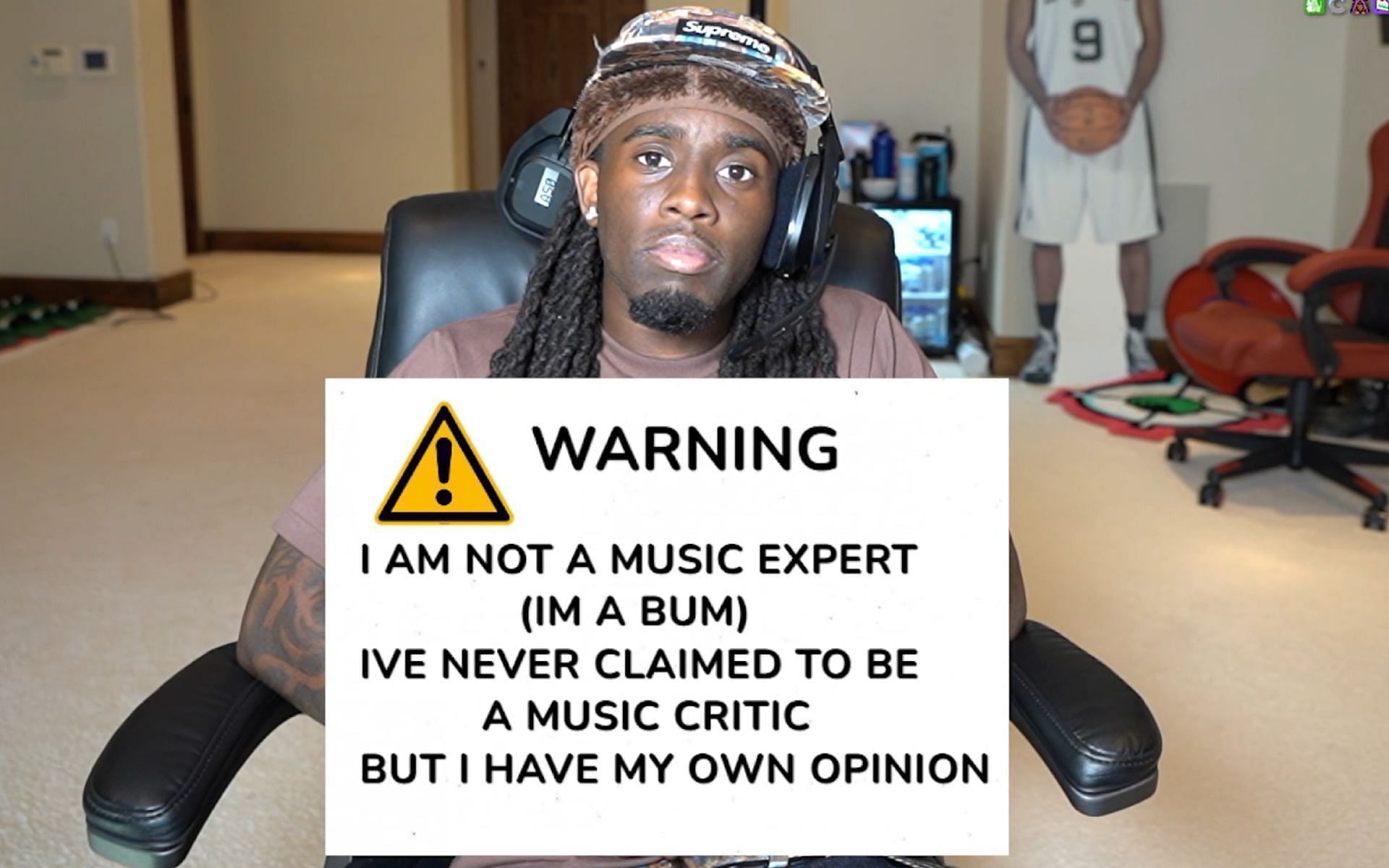 &quot;IM A BUM&quot;: Kai Cenat responds to claims that his music ratings and reactions are fake or biased