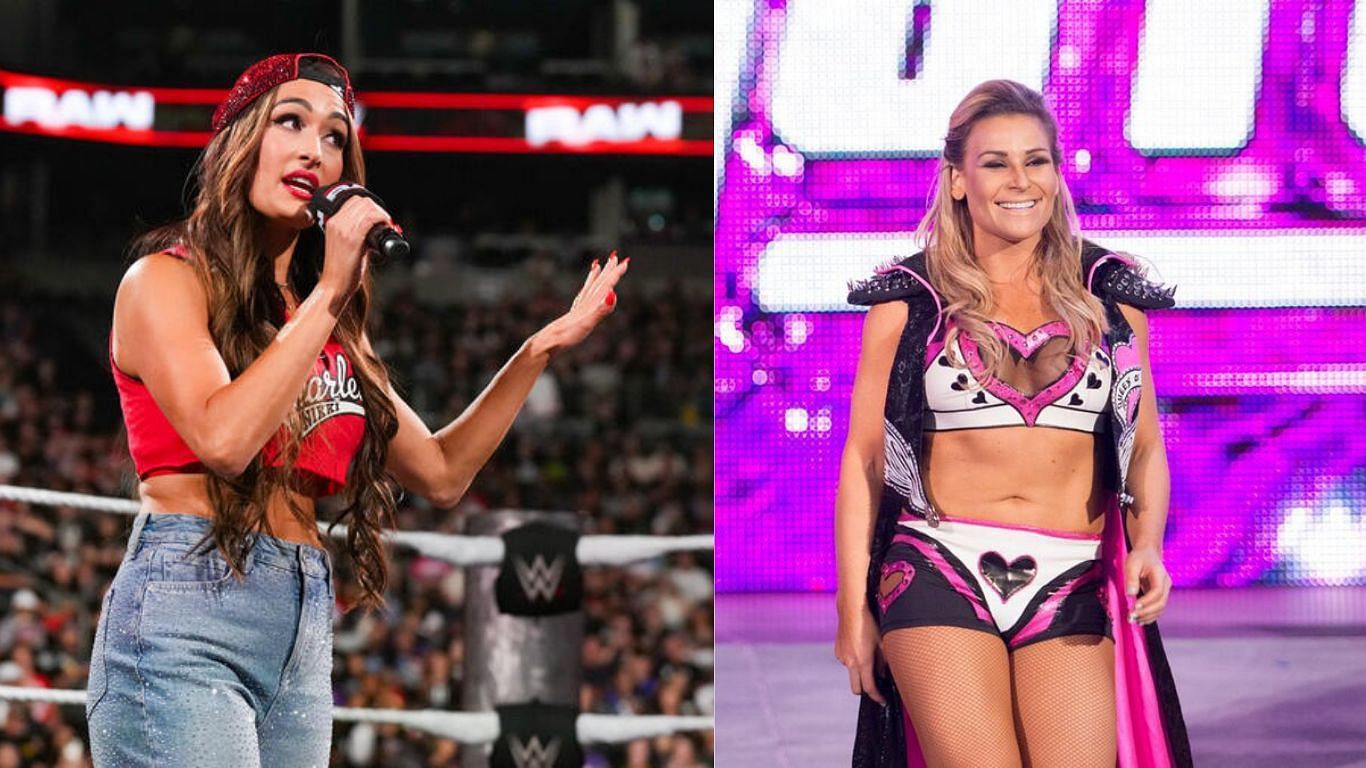 Nikki Bella (left) &amp; Natalya (right) [ Images from WWE.com ] 