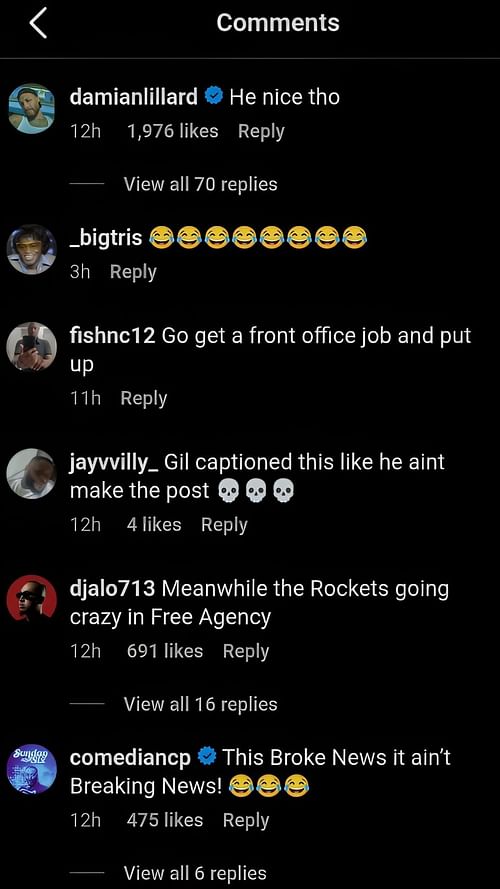 Lillard's comment