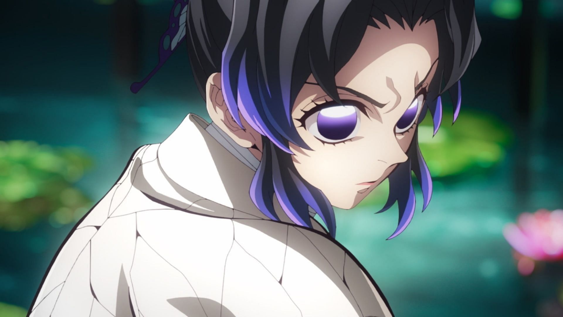 Shinobu Kocho as seen in Demon Slayer: Infinity Castle (Image via Ufotable)