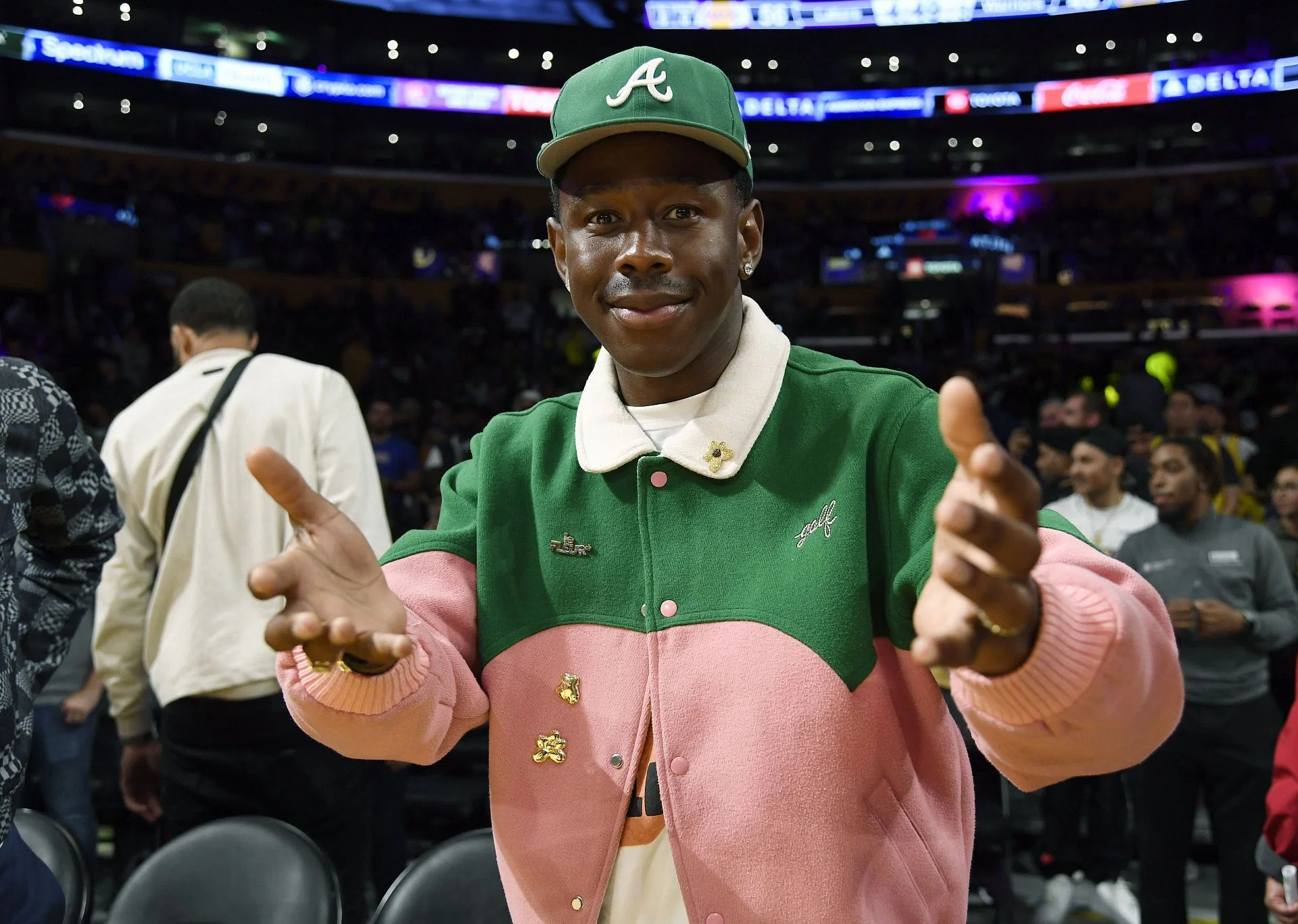 Celebrities At The Los Angeles Lakers Game - Source: Getty