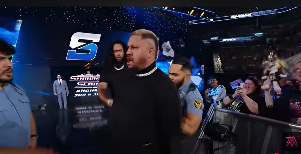 Solo Sikoa arrested on SmackDown (Image credit: WWE YouTube)