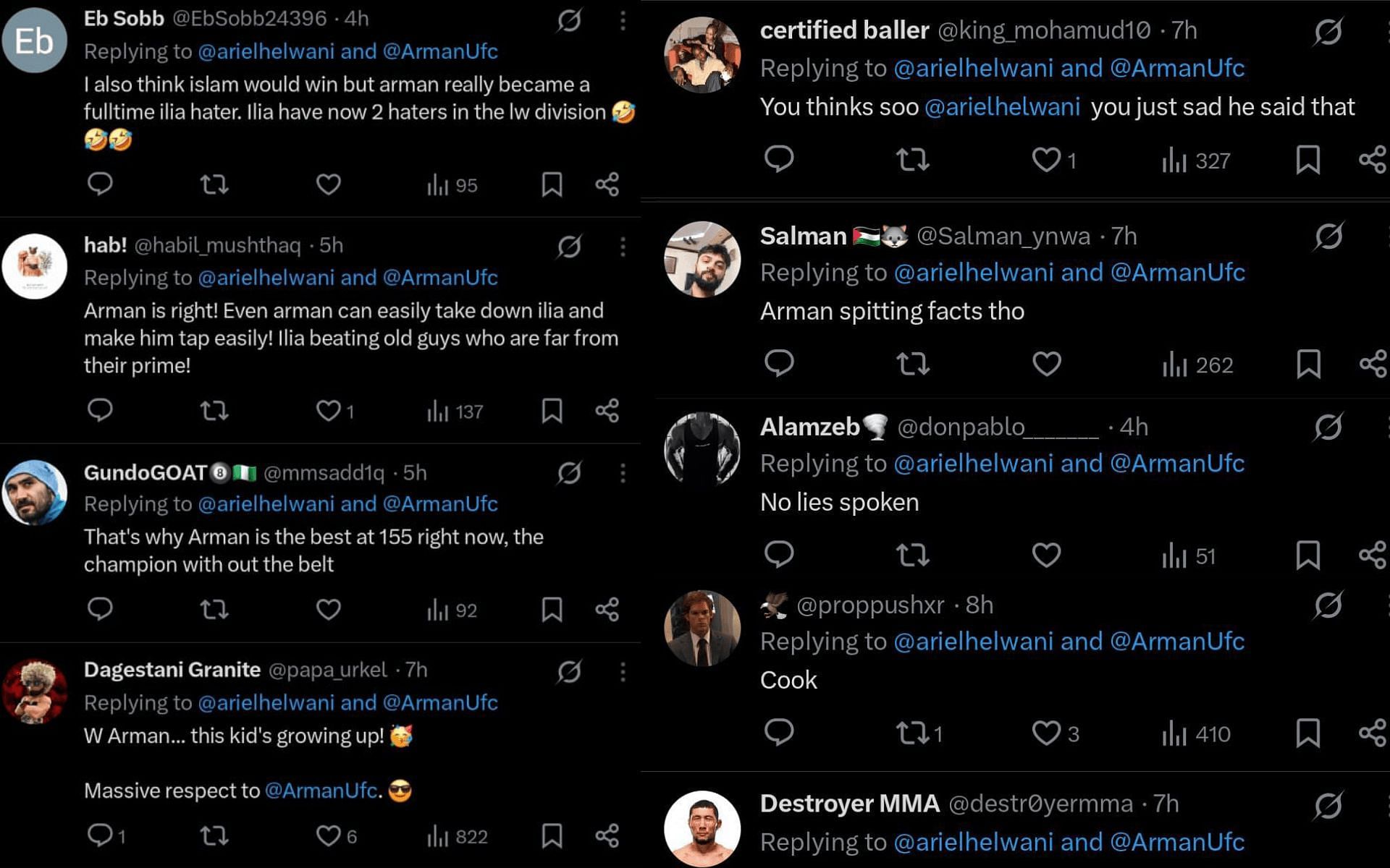 Fans&#039; reaction [Screenshots courtesy: @arielhelwani on X]