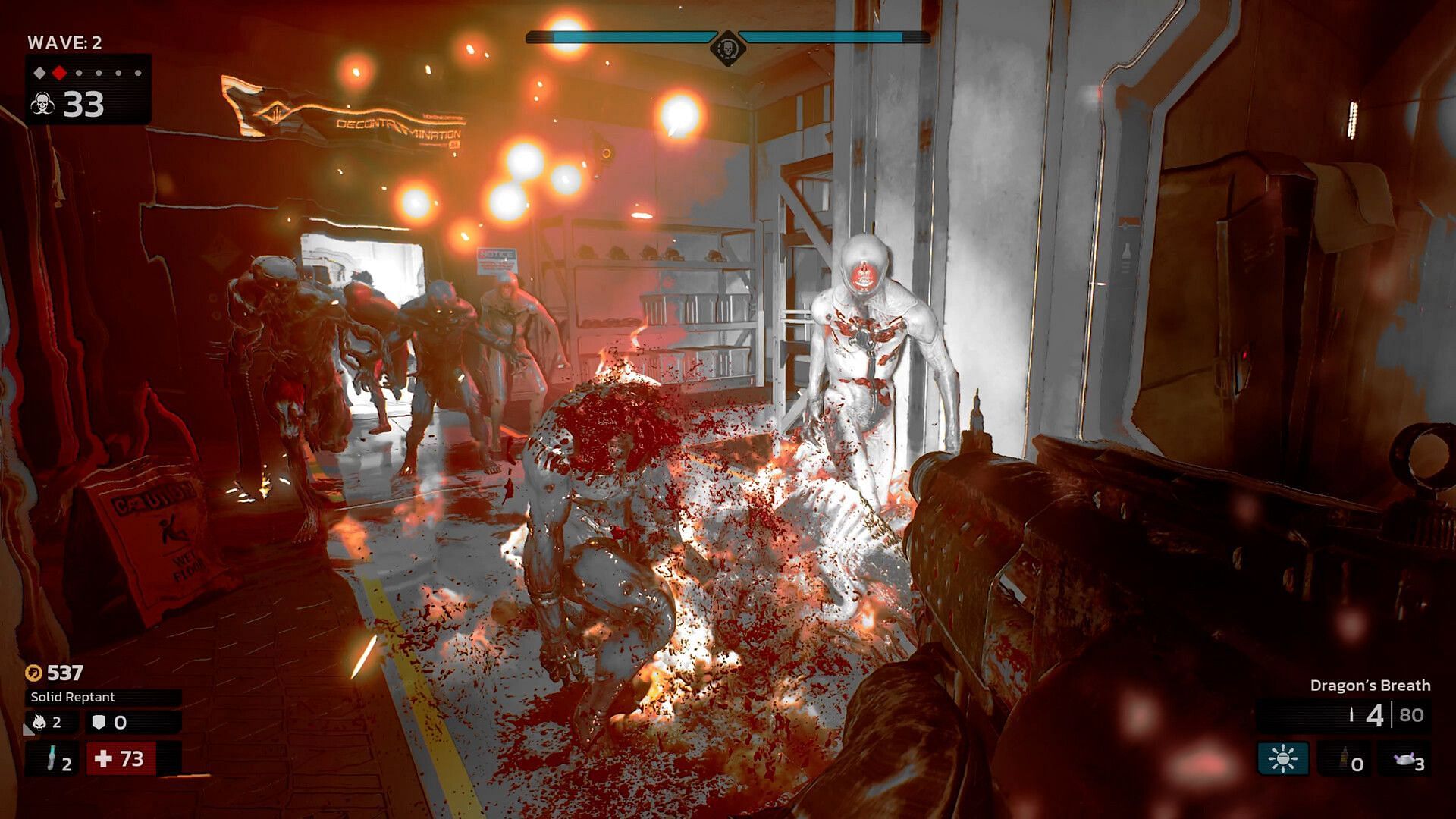 Weapons like the Dragon&#039;s Breath shotgun have alt-fire modes (Image via Tripwire Interactive)