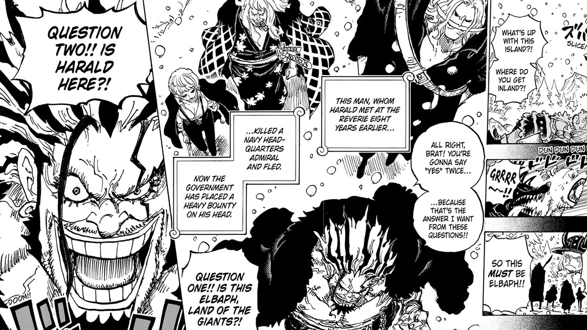 The Rocks Pirates in the One Piece manga (Image via Shueisha)