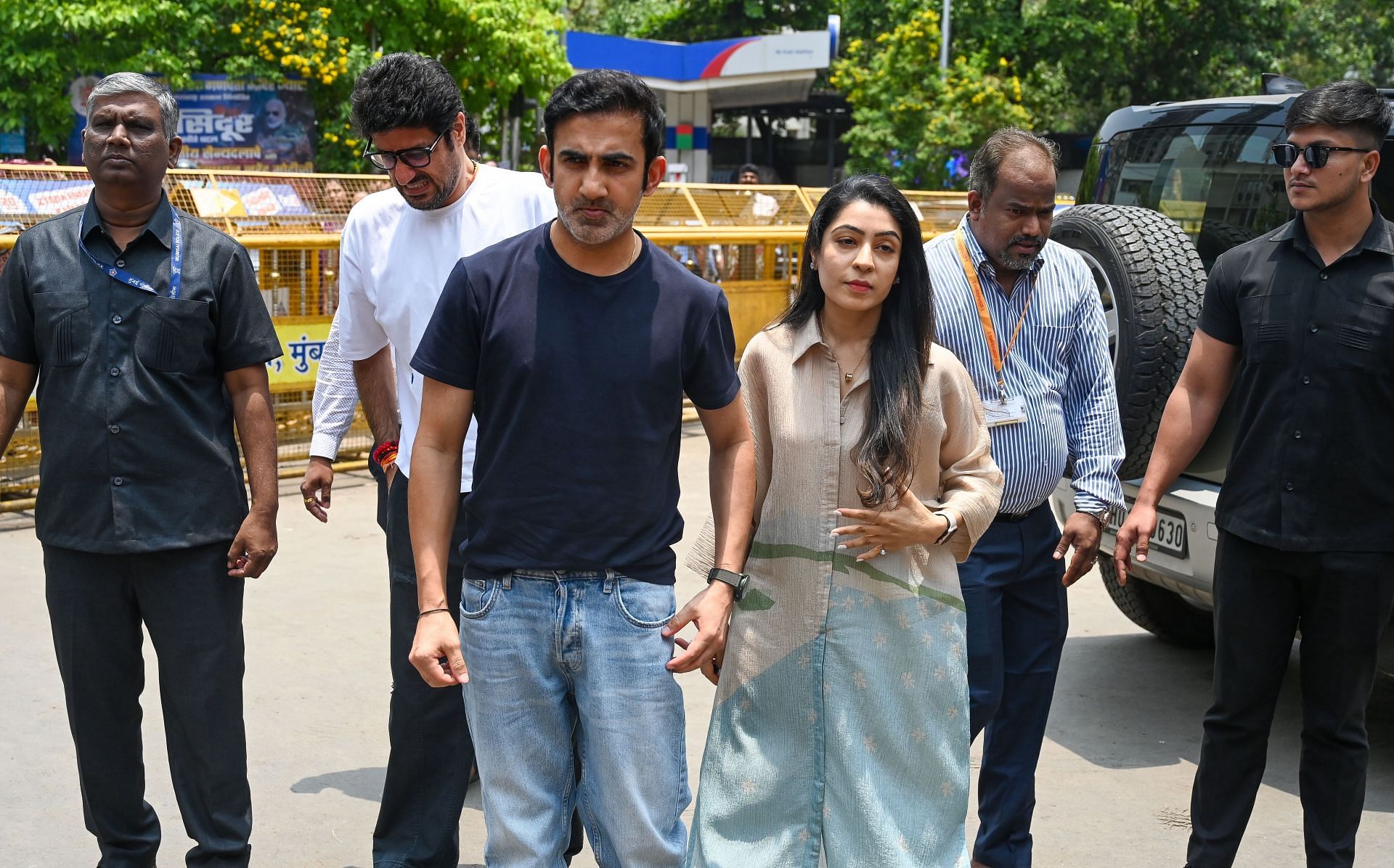 Gautam Gambhir And Wife Visit Siddhivinayak Temple In Mumbai - Source: Getty