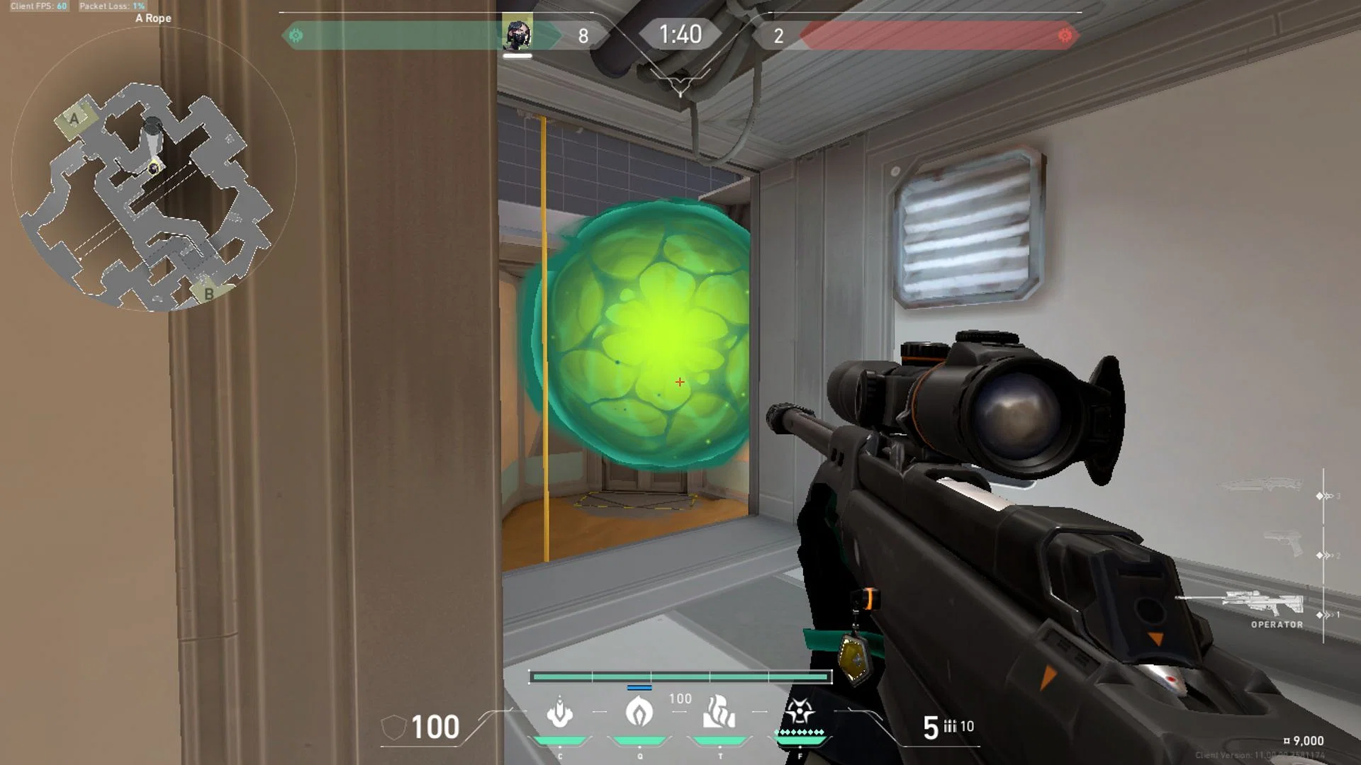 This one-way on Valorant&#039;s Fracture prevents easy access (Image via Riot Games)