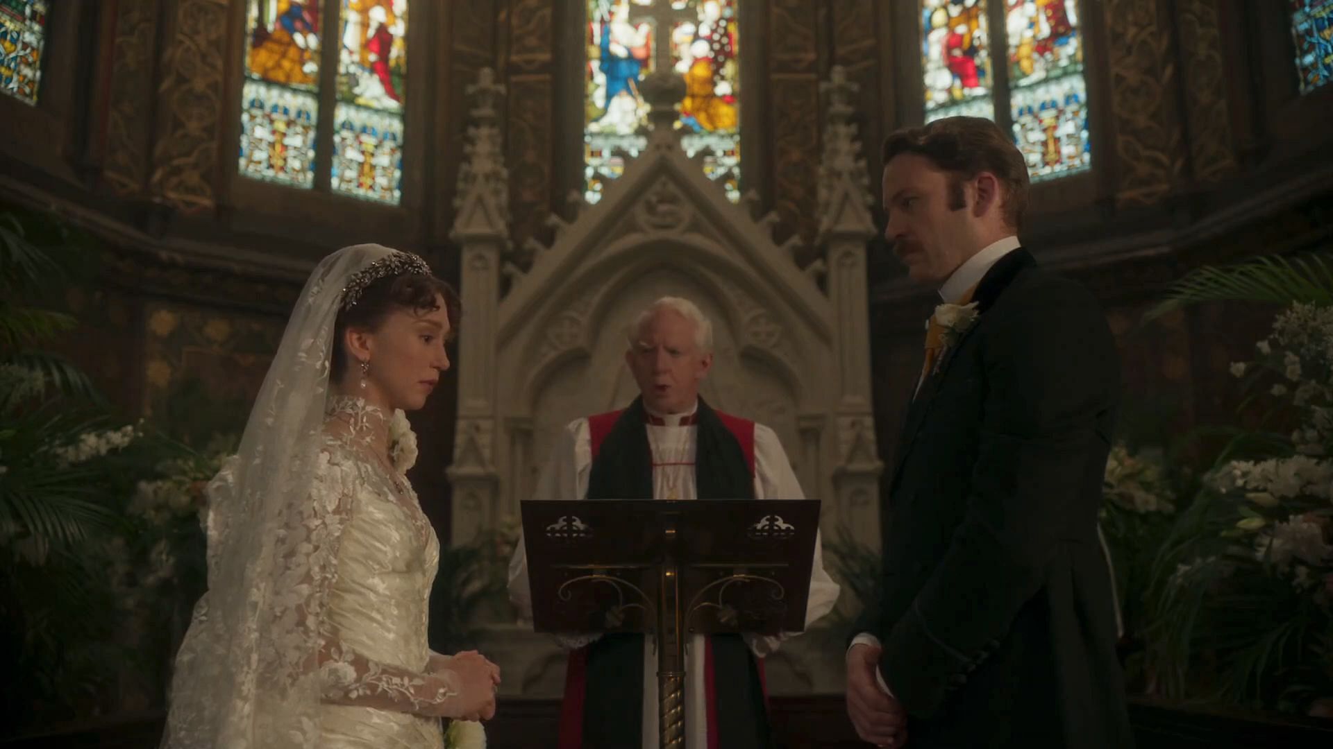 Gladys marries the Duke in The Gilded Age season 3 (Image via Max)