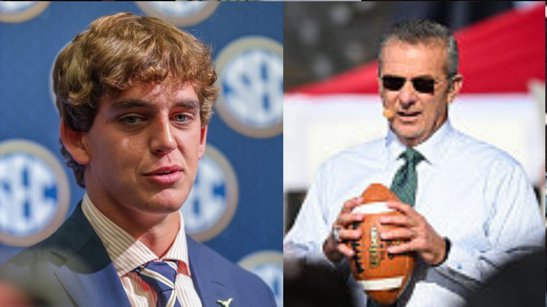 Arch Manning and Urban Meyer