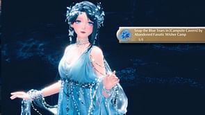 Infinity Nikki: How to Snap the Blue Tears in Campsite Cavern by Abandoned Fanatic Wisher Camp