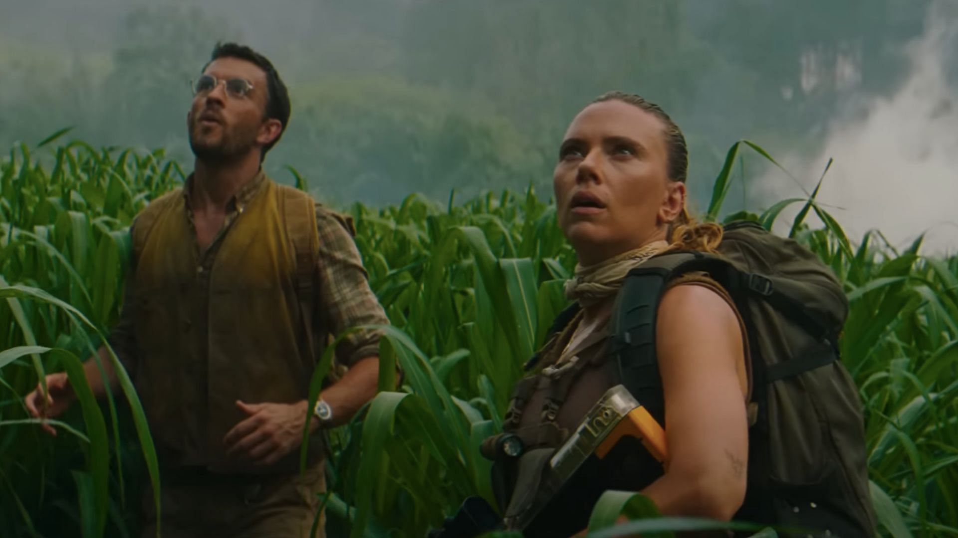The crew encounters Dinosaurs (Image via YouTube/ Universal Pictures)