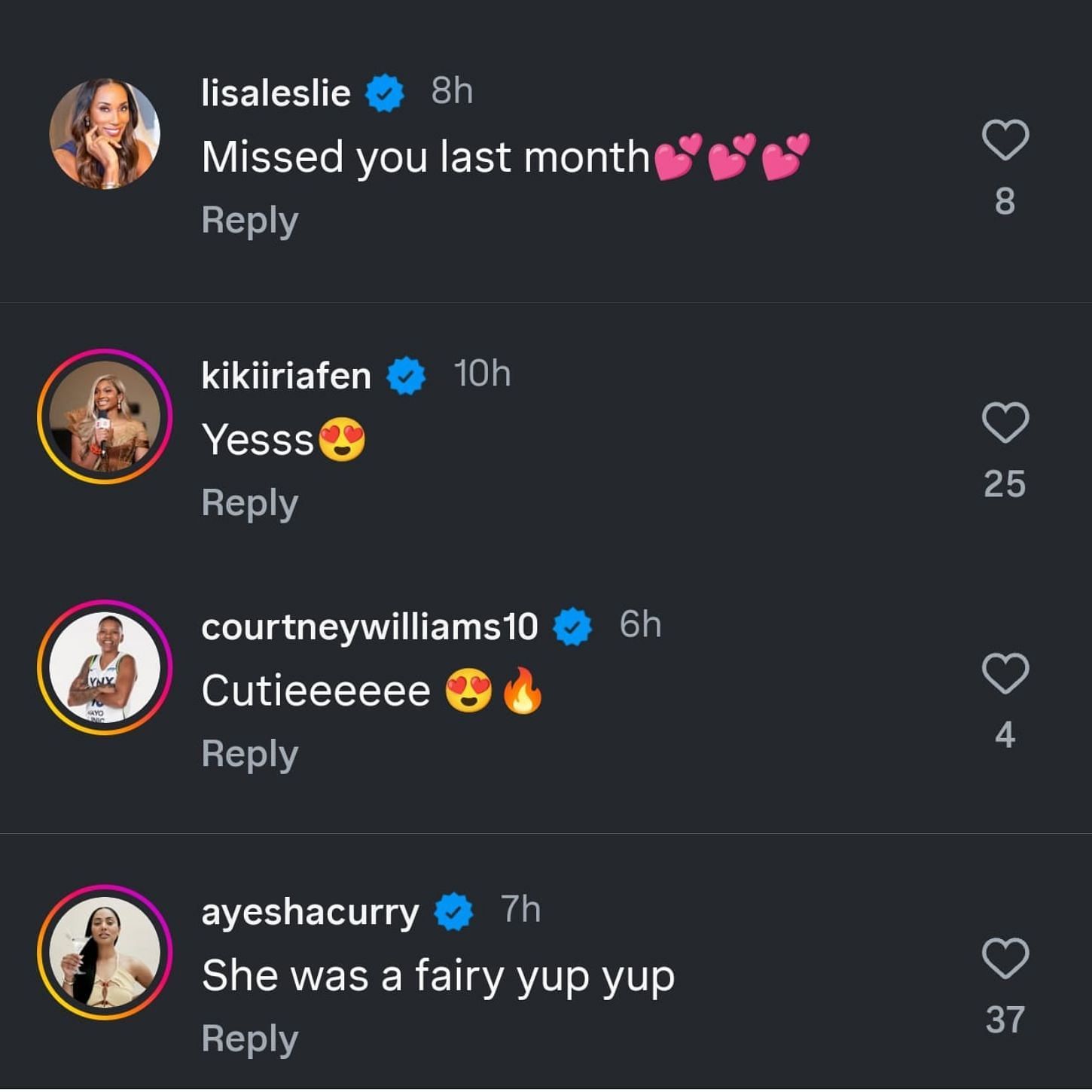 Ayesha Curry and more react to Cameron Brink&#039;s Instagram post