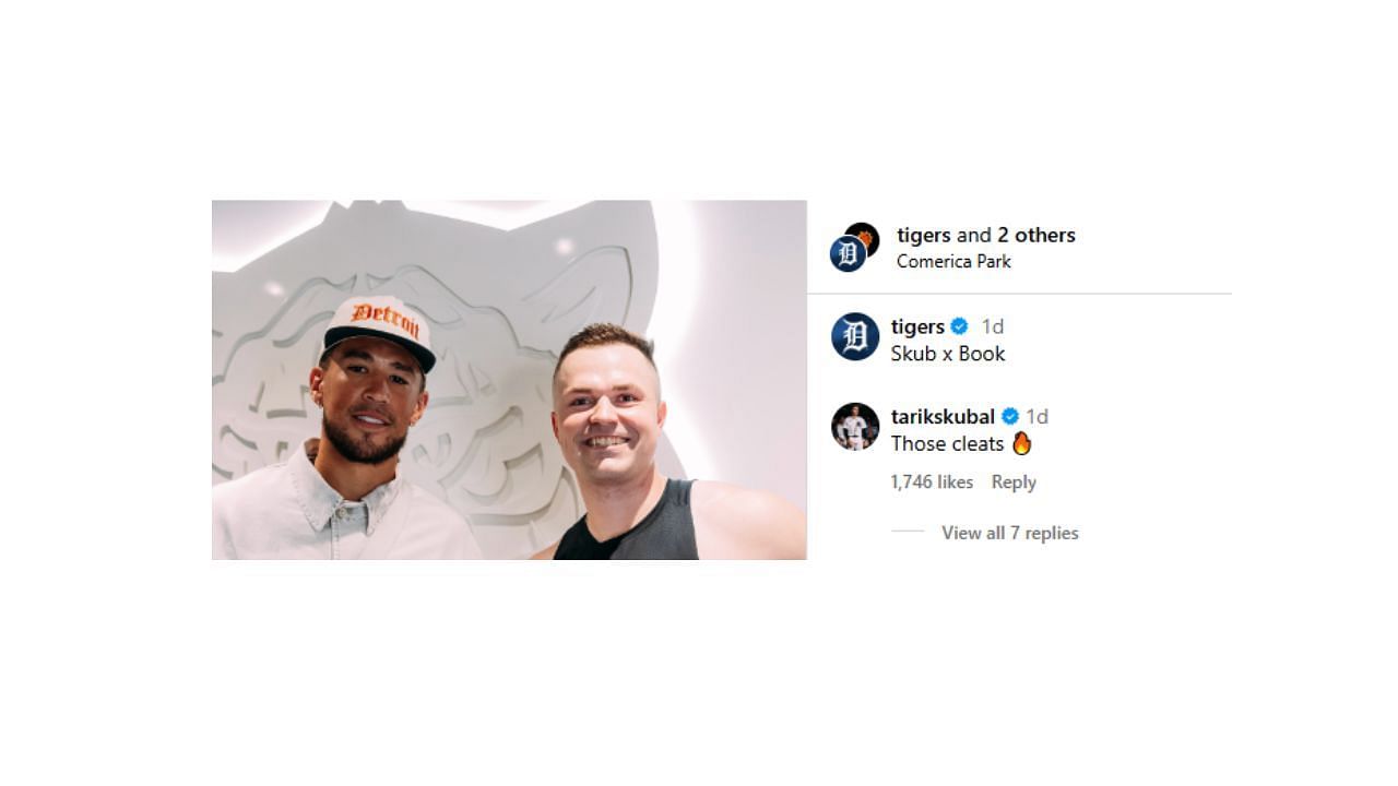 &quot;Those cleats 🔥&quot; - Tarik Skubal (@tigers/Instagram)