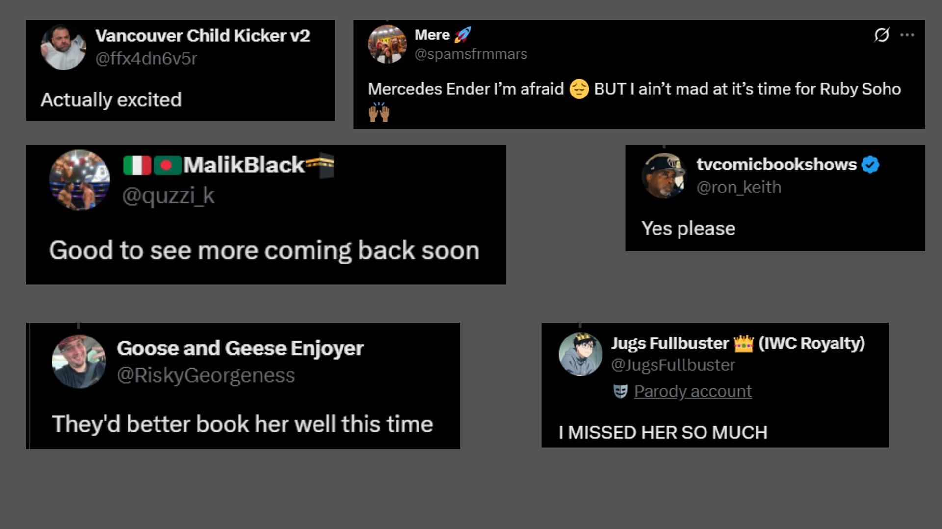 Fans react to the news [Image credit: Fan comments on X]